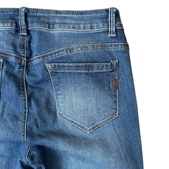 1822 Denim‎ Cropped Blue Boyfriend Jeans Rolled Hem Coastal Vacation Summer - Picture 7 of 8